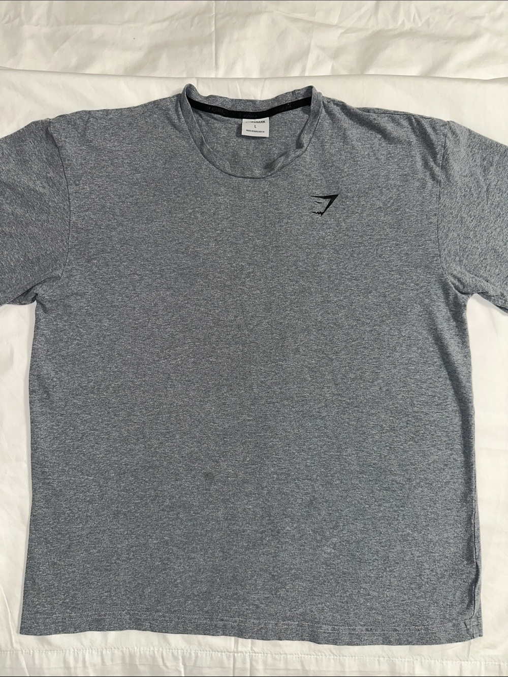 Gymshark Men’s Heather Gray Crew Neck Training Tee - L